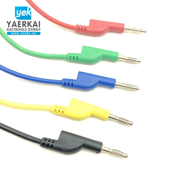 
Insulation covered 4mm stackable banana plug test lead wire probe cable 