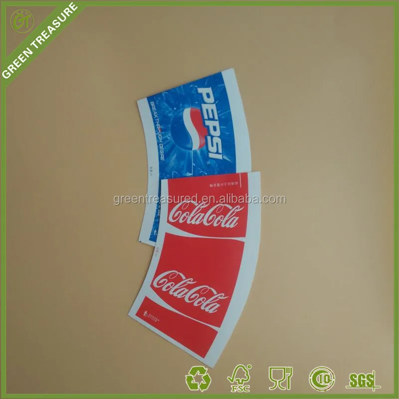 
HOT BEVERAGE CUP PATTERN DIE-CUT PAPER FANS CUP STYLE PE COATED CUSTOM LOGO SIZE PATTERN FAN 