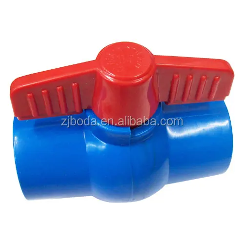 
 2017 двухсторонняя открытого включить/выключить upvc компактный шаровой клапан (BD-02)  