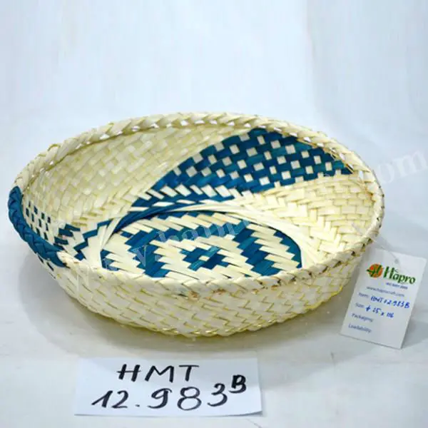 Eco-friendly bamboo basket tray/ Vietnam bamboo storage tray (HMT 12.983B)