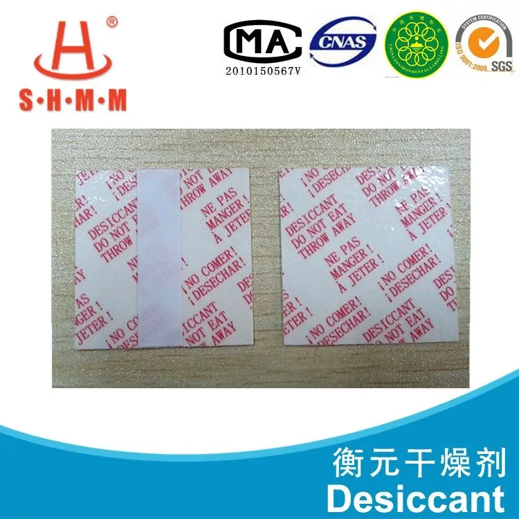 environmental friendly Fiber Filmed Desiccant with thin sticker tape