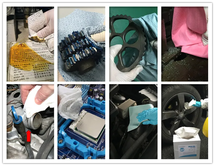 
Professional 500pcs/Roll Industrial Machine Oil Cleaning Dust Free Dry Wipes Roll Non Woven Wipes Roll 