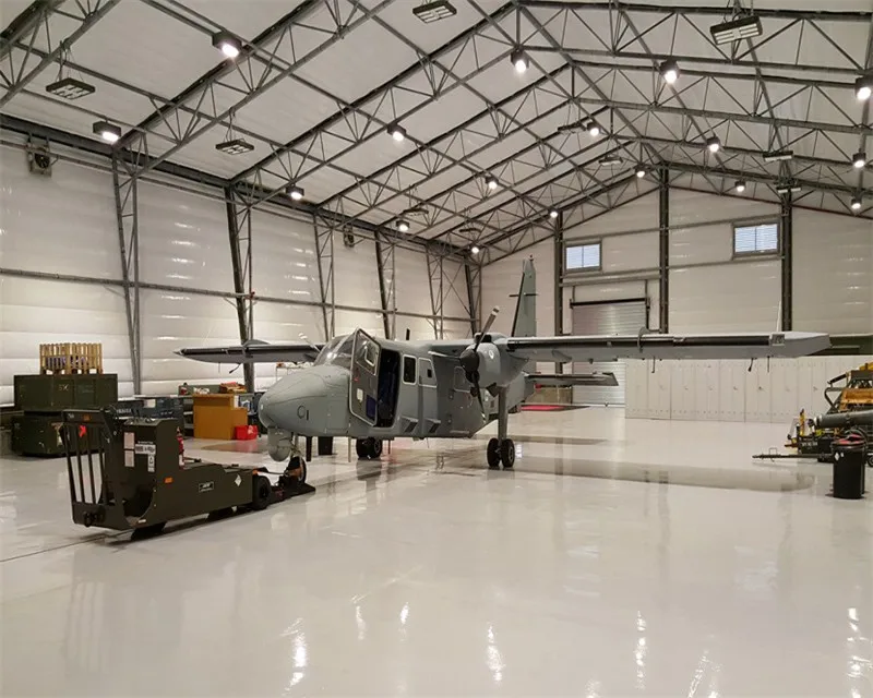 Long Span Curved Roof Steel Shed Airport Hangar Large Span Steel Truss Roof