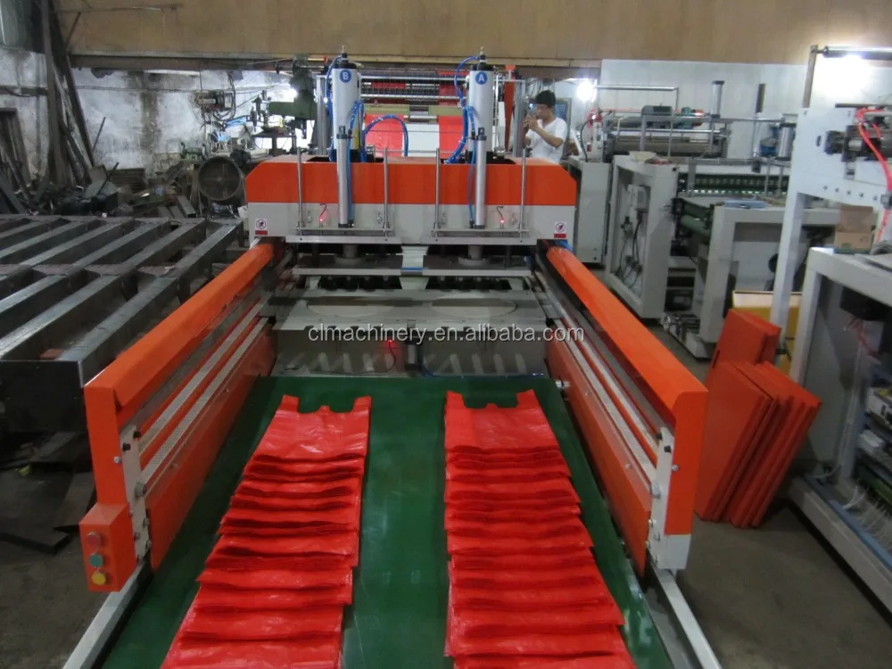 Full Auto Four-line Plastic T shirt Bag Machine