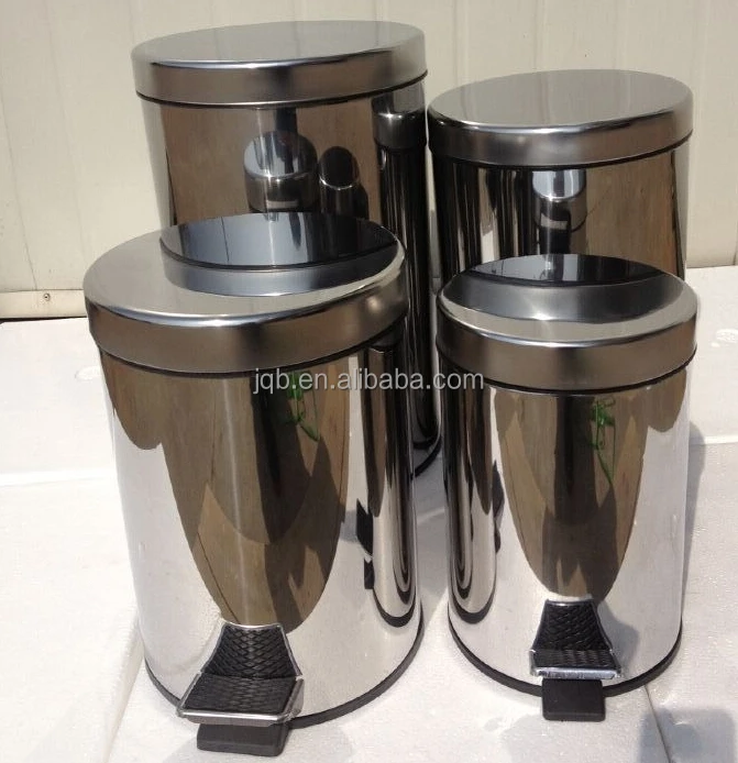 Мусорная корзина из нержавеющей стали высокого