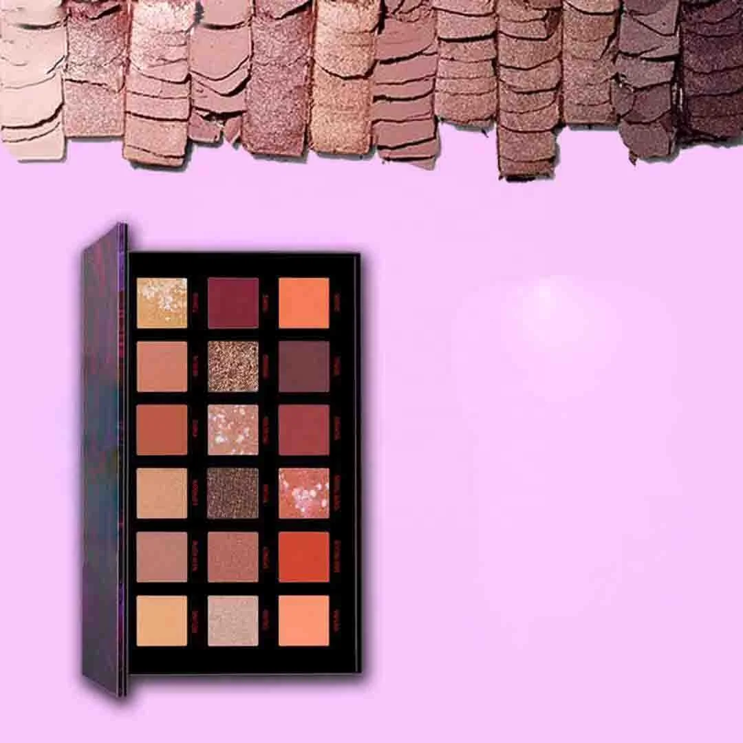 free sample OEM High Pigment Organic 18 Color Private Label Eyeshadow Box high pigment vegan eyeshadow