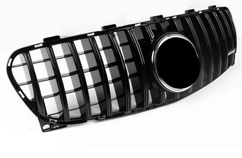 For GLA X156 Mesh Grilles 2017-2018 GLA200 GLA220 GLA260 ABS Material AMG GT Grills Replacement front grille front bumper