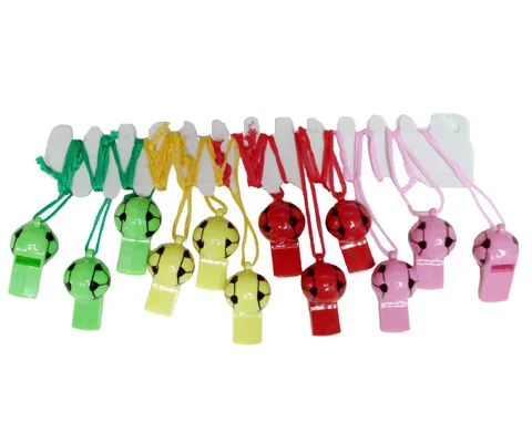 Custom Logo Emergency Survival Whistle Cheap Plastic Colorful Whistle In Bulk Packed Wholesale Toy