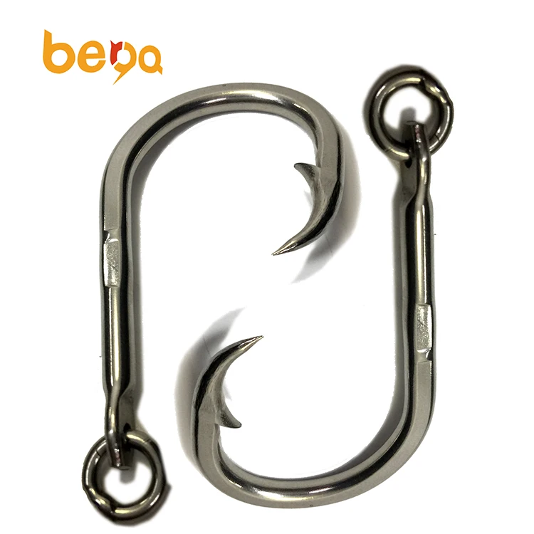 80138 high quality carbon steel fishing hooks tuna hooks with Ring for Saltwater Fishing