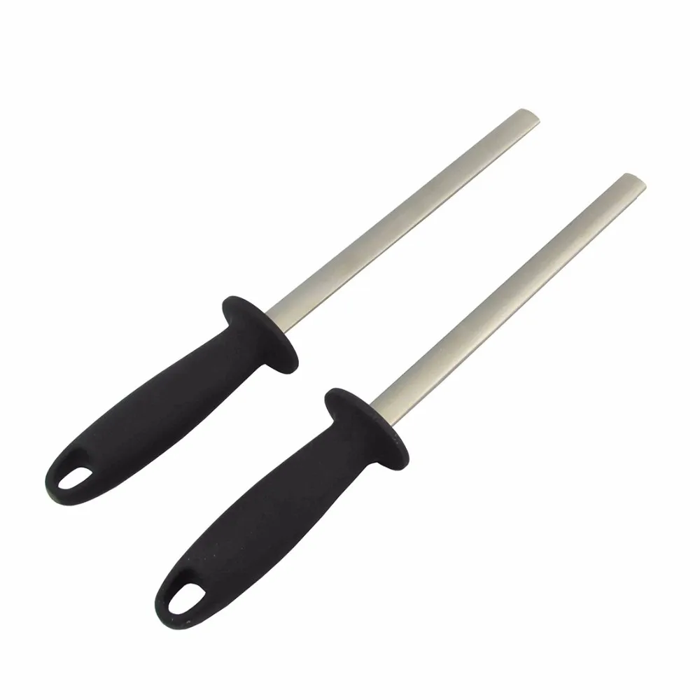 high quality manual diamond knife sharpener sharpening rod/kitchen tool sharpening stone/knife sharpening steel with handle