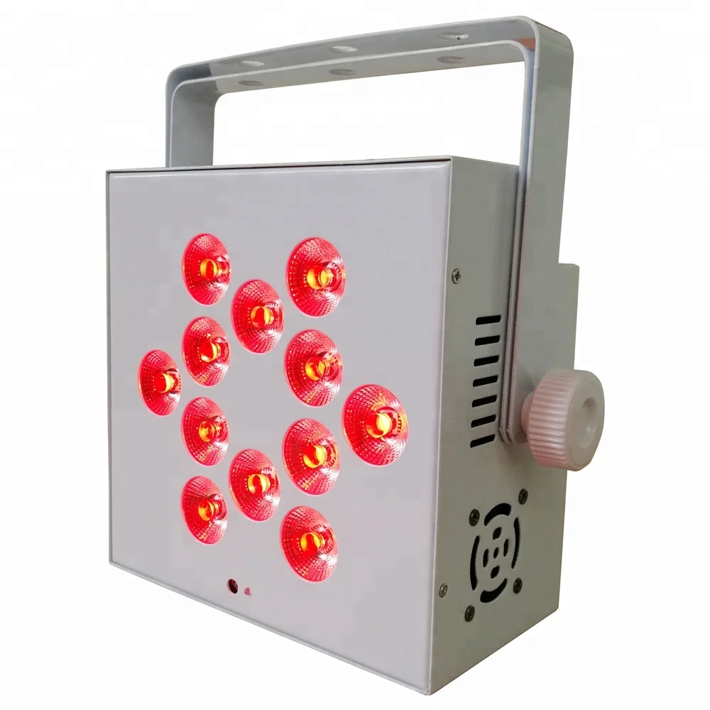 High Quality Dj Club Wedding Event Stage Led Par Light 12x12w 5in1 Wifi Wireless Battery Powered Uplights with Large
