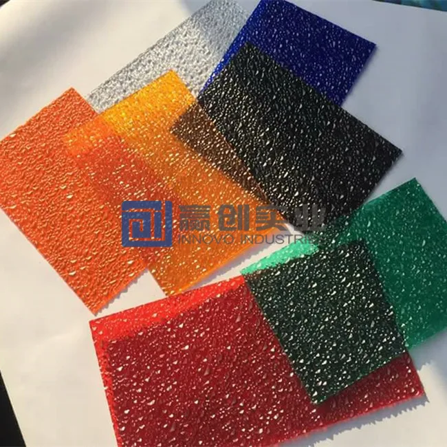 Plastic 100%  Colored PC Embossed Polycarbonate Sheet