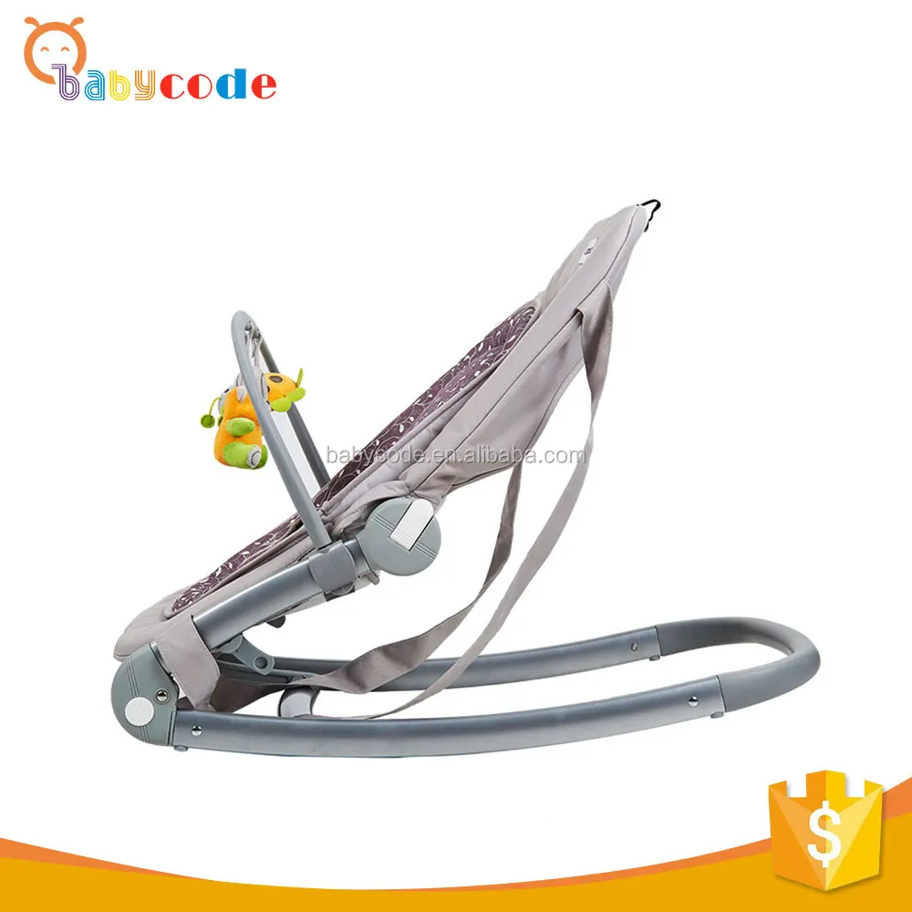
OEM aluminum frame swing function baby chair with sling toys and seat pad 