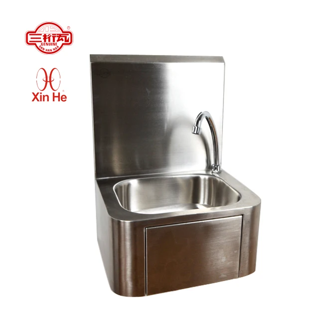 manufacturer Stainless Steel Knee-operated hospital Hand Washing Sink Wall-mounted Sink