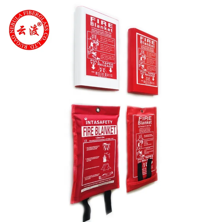 1x1m Emergency Fire Shelter Safety Glass Fiber Extinguishers 0.43mm Fire Blanket