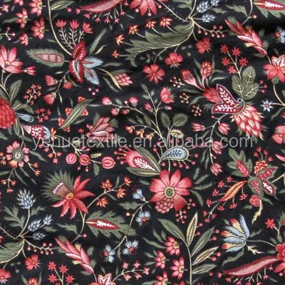 China hot selling ready stock rayon woven printed fabric / stock rayon woman dress fabric