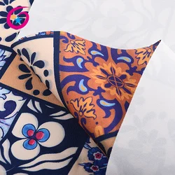 Transfer printed poly custom printed canvas fabric with floral