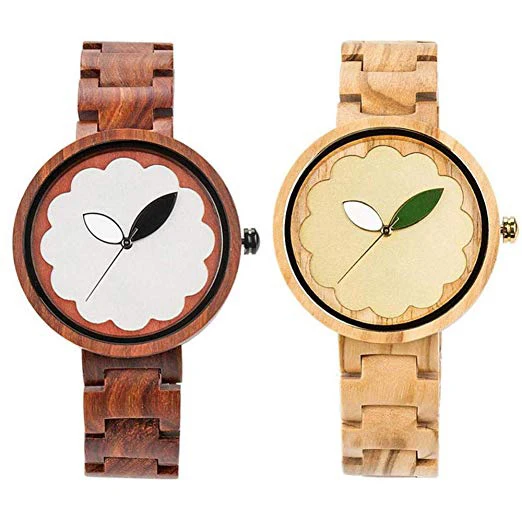 Новый лист поверхности оптовая продажа модные деревянные часы для женщин логотип