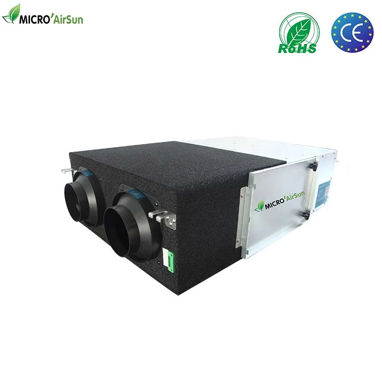 Wall mounted positive air pressure ventilation system with touch screen control panel