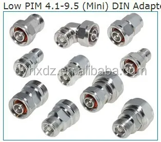 RF connector Mini din (4.1/9.5 type ) male plug for 1/2 superflex cable 4.1/9.5 connector