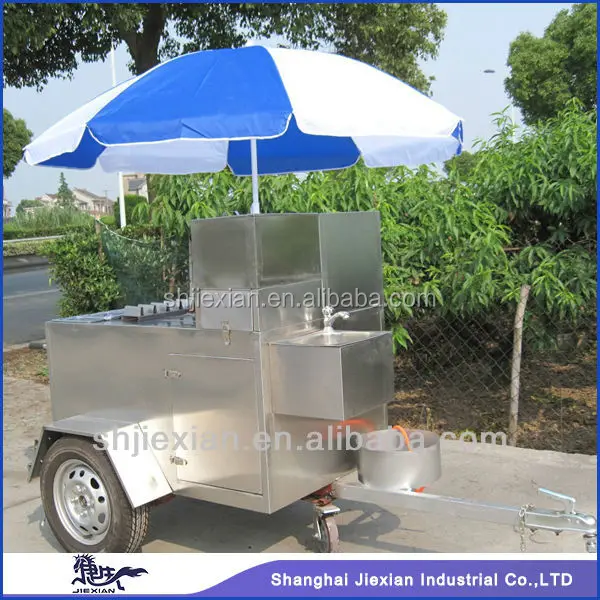 JX-HS120D Professional Commercial Outdoor Mobile Gas Steamer Hot Dog Cart