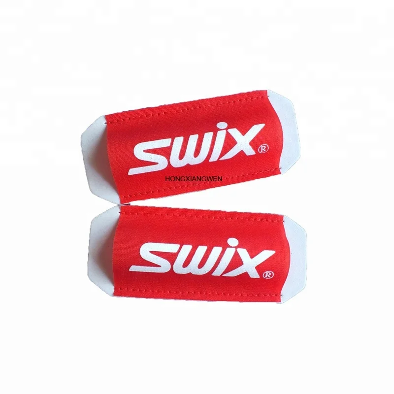 Sell well printed red fabric cross country racing nordic ski strap custom ski set