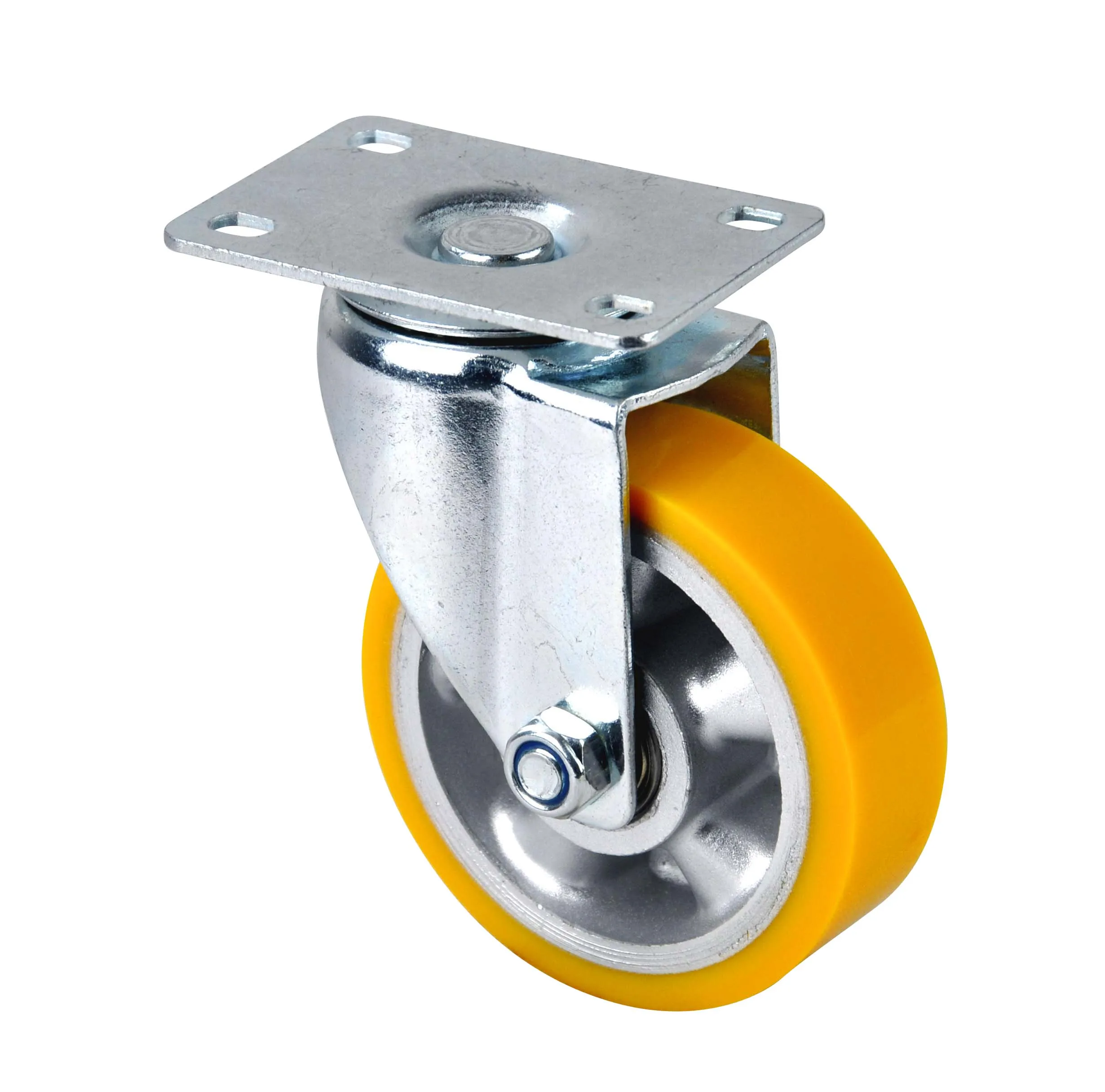 4 inch 100X32mm Mute Double ball bearing Aluminum core polyurethane  caster wheels