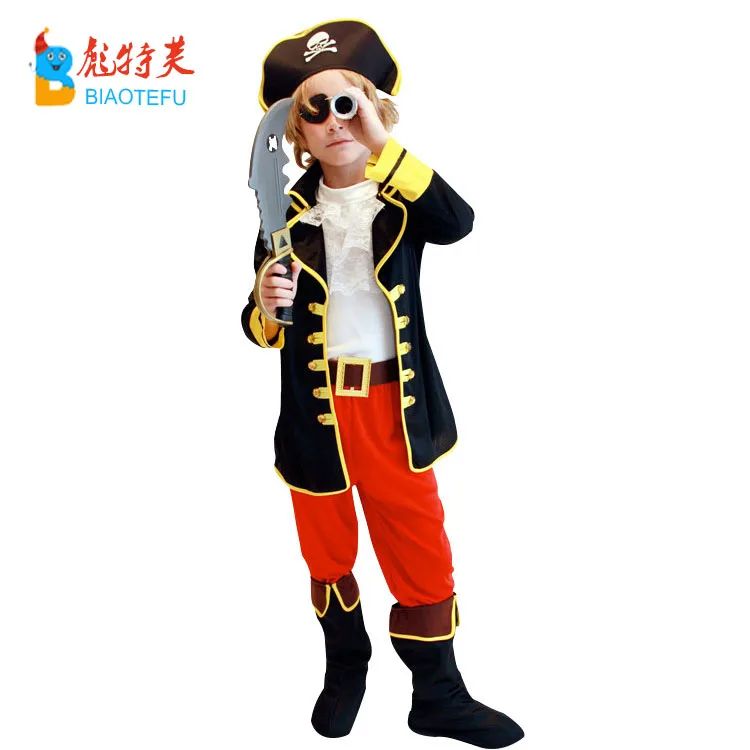 
hotsale kids caribbean pirate captain cosplay costumes 