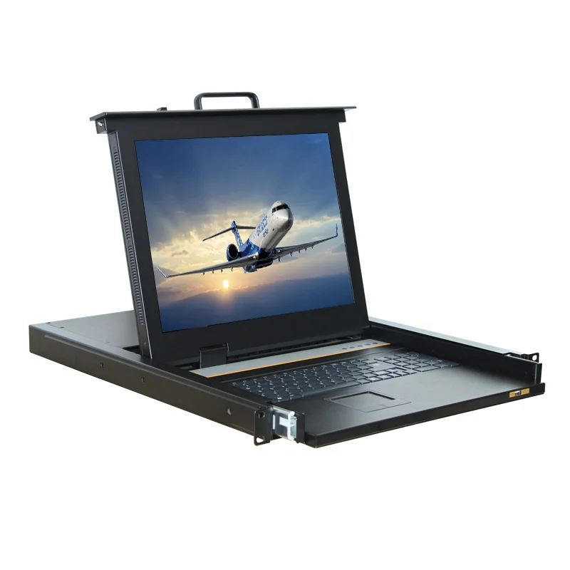 
17 inch 8 port RJ45 rackmount kvm switch cat5 over ip kvm console 