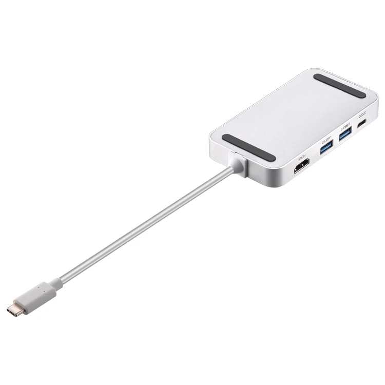 Unestech USB C концентратор с тип-c PD Поддержка питания 4 к HDMI2.0 Gigabit Ethernet адаптер тип-c 2 * USB 3,0 концентратор