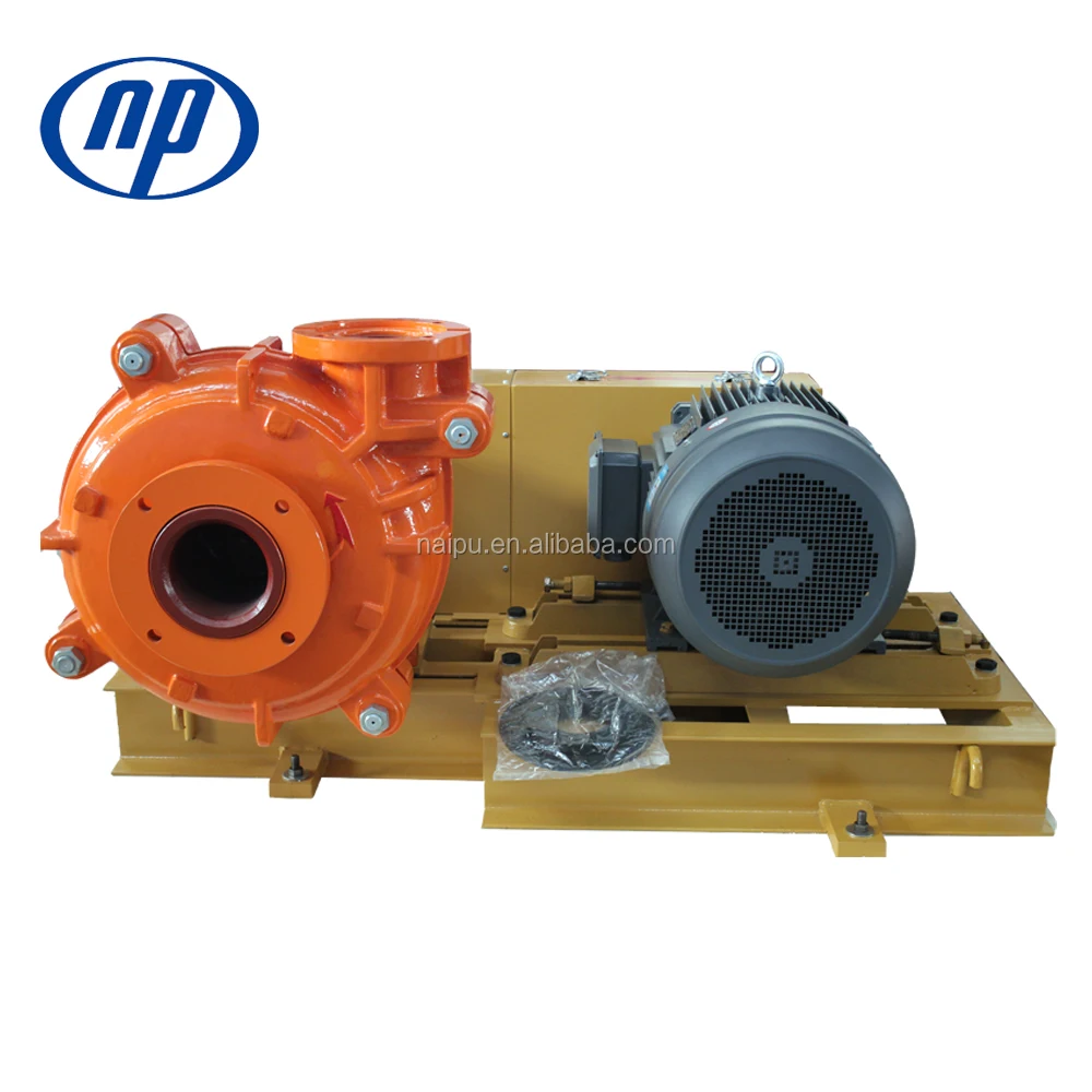 6 / 4 D - NPAH New Belt Cover and Base V-belt Drive Slurry Pump / bomba de mineracao