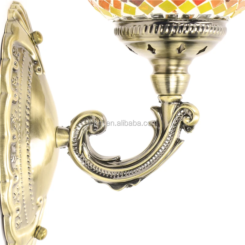 Handmade Home Decorative Led Turkish Wall Lamps Glass 50 Iron 15 Crystal Novel Design Reasonable Price Led Wall Mount Lamp 24