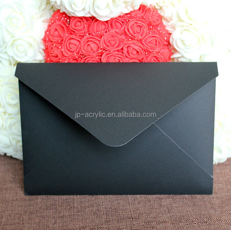 5X7 inches Black Acrylic Gold Wedding Invitation Card Wholesale