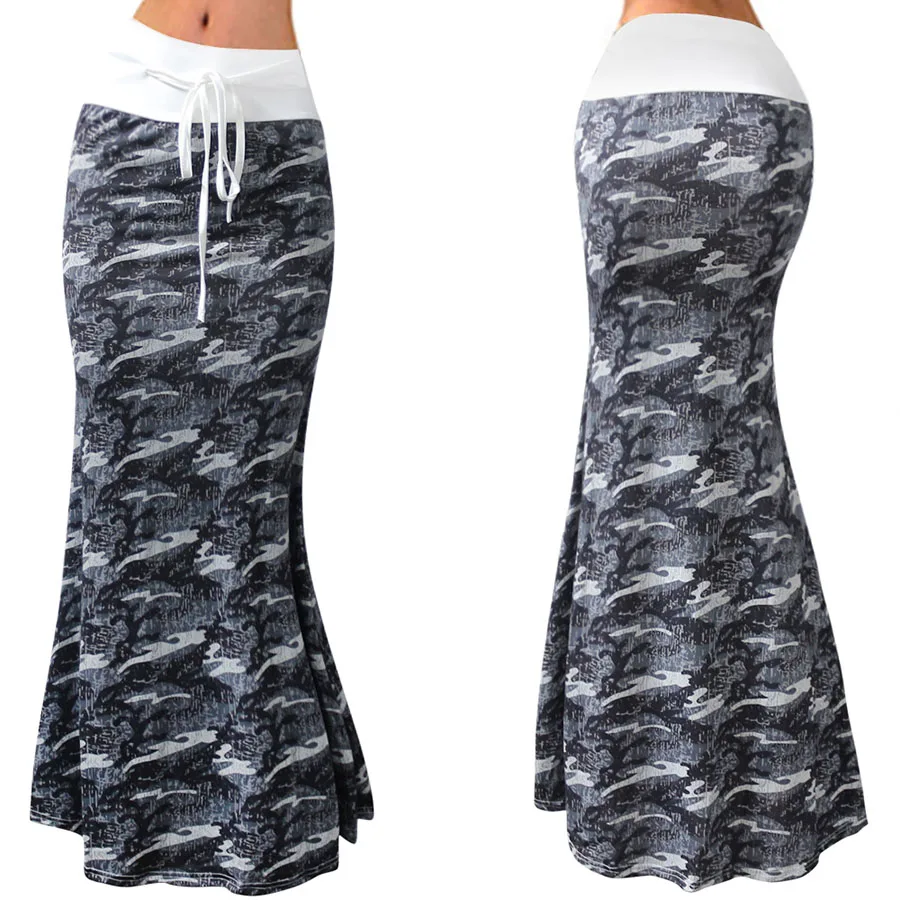 High fashion elegant linen long maxi skirt for summer/autumn