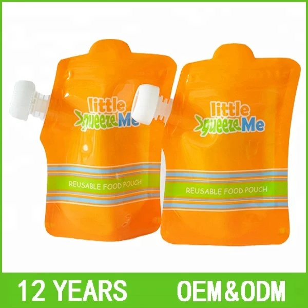 No leak Stand Up Waterproof Food Grade Reusable Spout Pouch