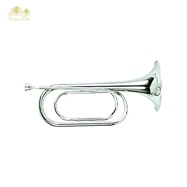 gold brass eb mini bugle horn professional trumpet