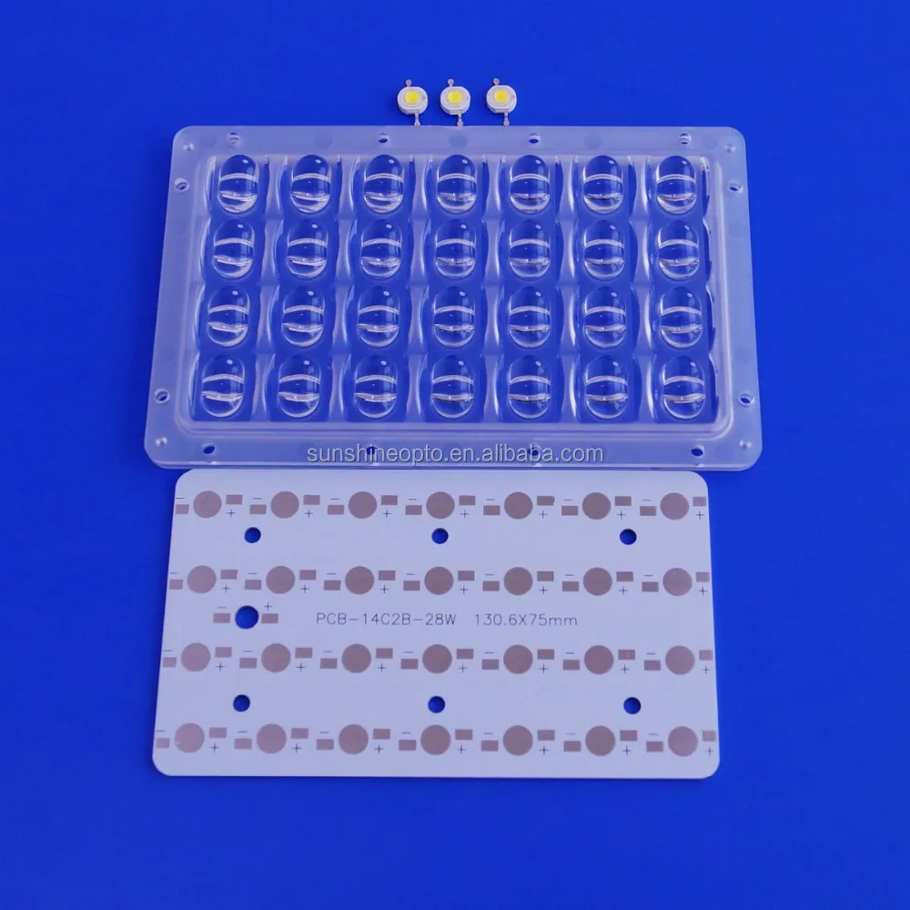 LED Lens 4x7 Street Light Array Lens 70x140 degree For Outdoor Lights