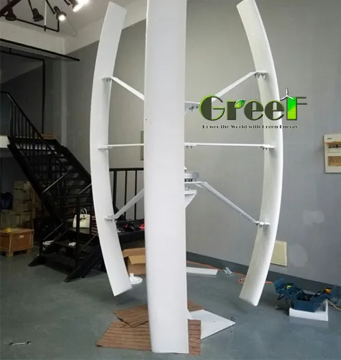 500W Вертикальная ветряная турбина / ветрогенератор мощностью 500 Вт для гибридной системы