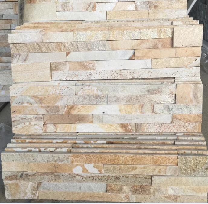 
wholesale culture stone natural yellow sandstone wall cladding stones 