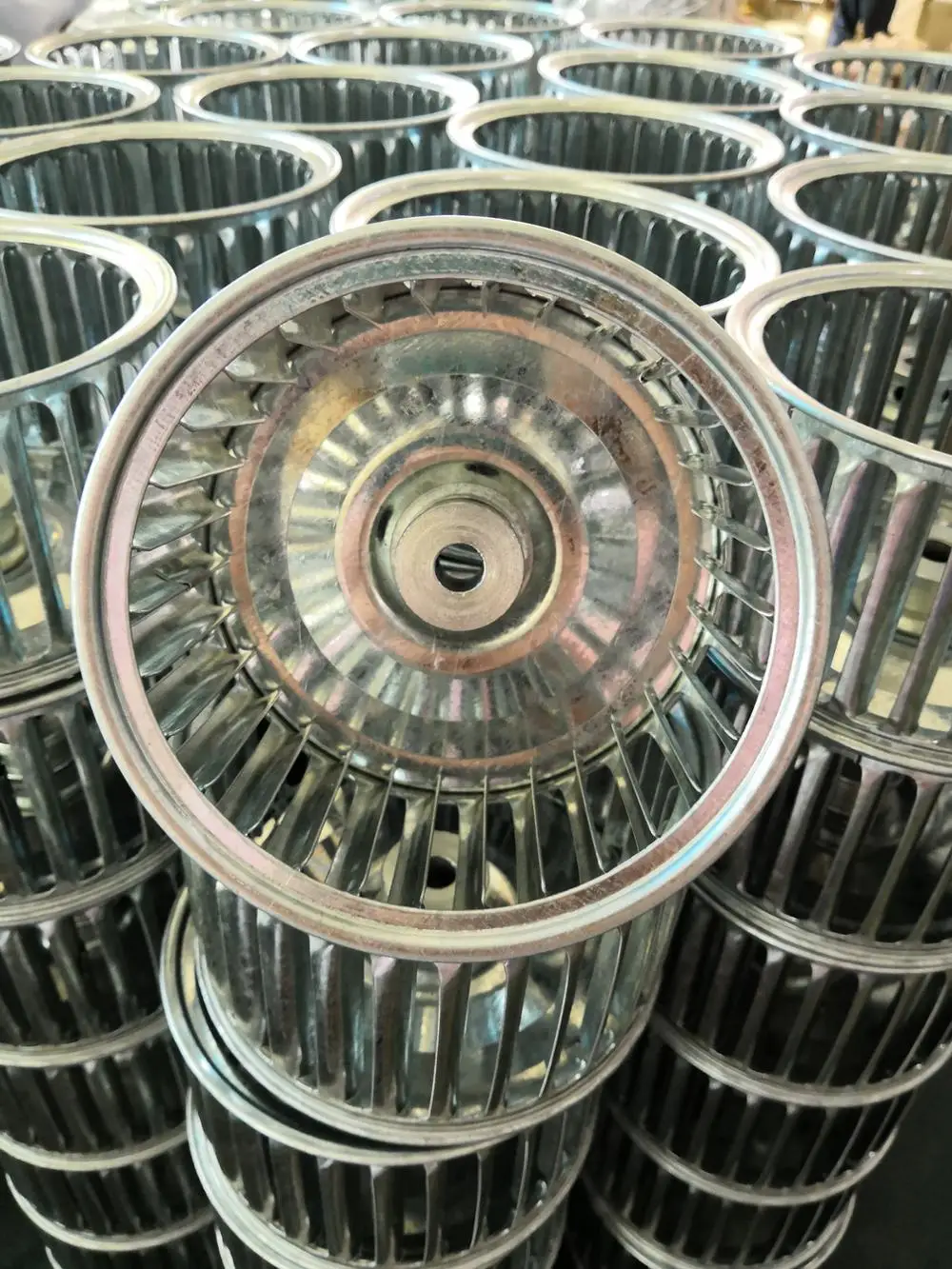 
China suppliers galvanized air centrifugal fan blower wheel impeler 9inch 