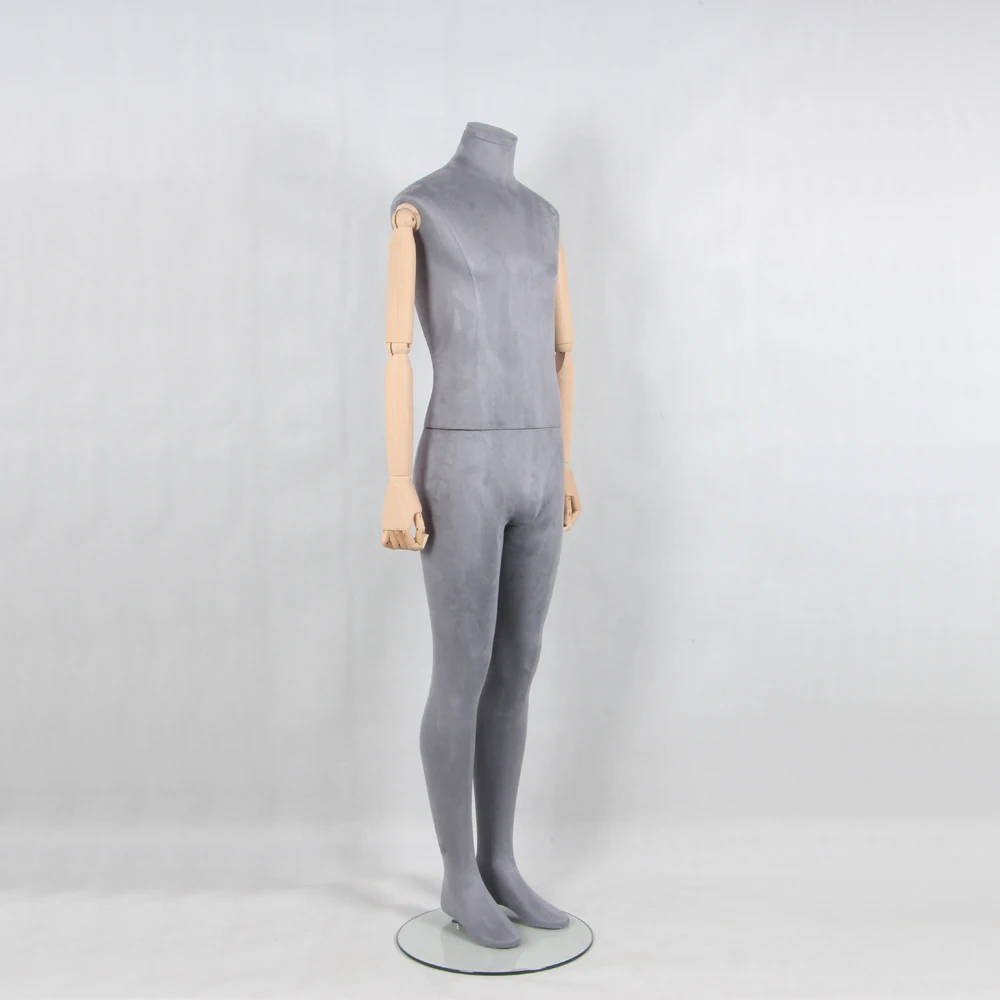 Fashion Grey Fabric Headless Wholesale men Mannequins Tailoring dress dummies Mannequin with beech arms on sale