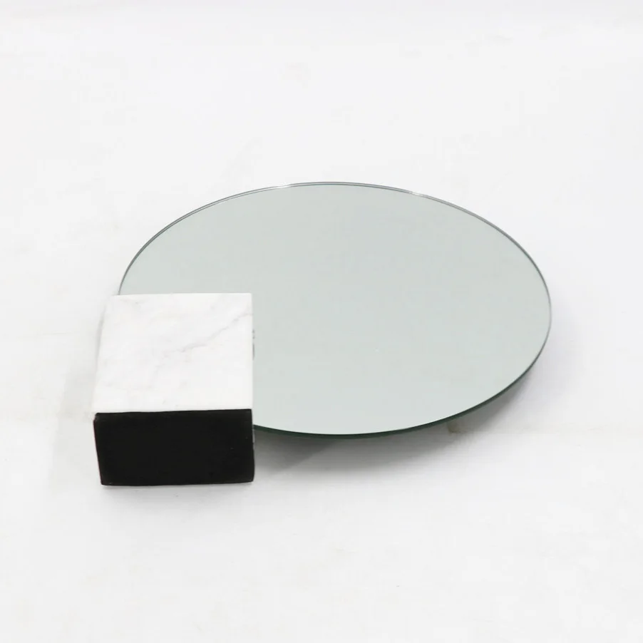 Large Modern Marble Base Makeup Mirror 6mm Glass Cosmetic Dressing Mirror Home Custom Birthday Decorative Item Box Packaging