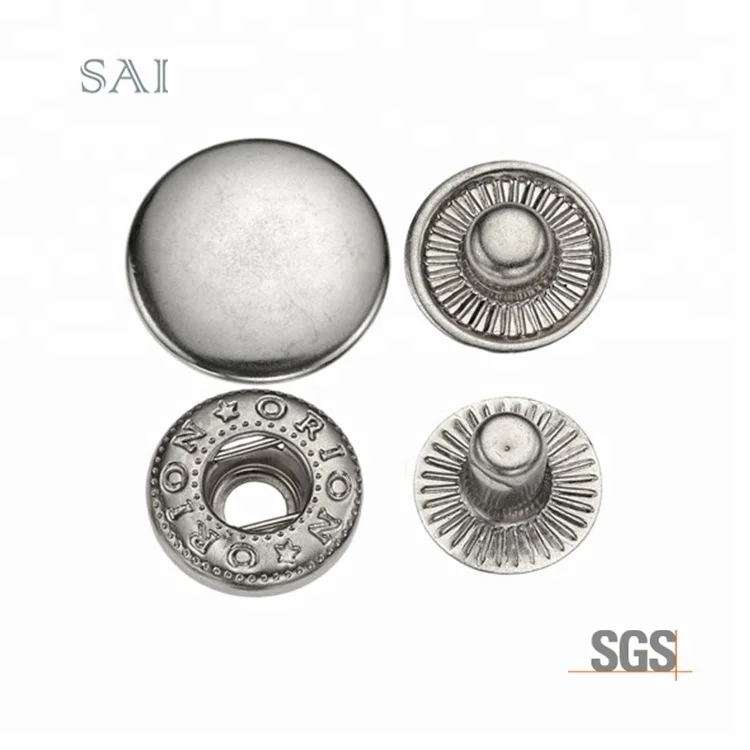 484#    Hot Sale Brass/Metal Four Parts Fashion Spring Snap Button