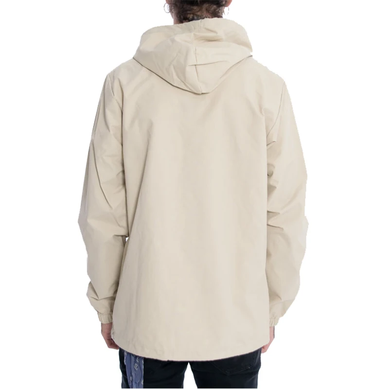 Mens Streetwear Jacket Blank Hooded Nylon Coaches Jacket Wholesale