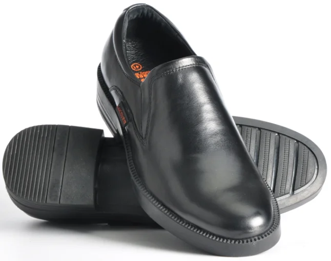 
latest style black leather no lace men office dress safety shoes SC-9953 