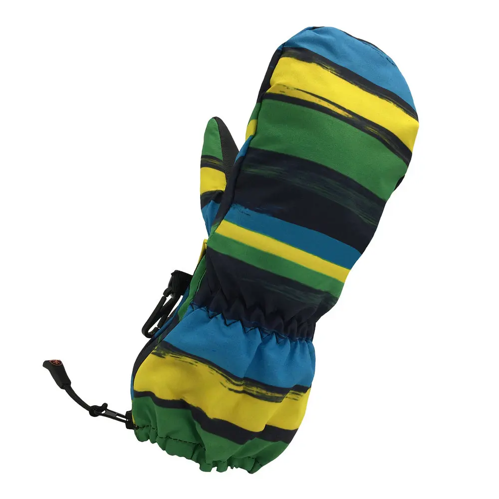 Fashion Colorful Pattern Custom Printed Kids Ski Mitten Gloves