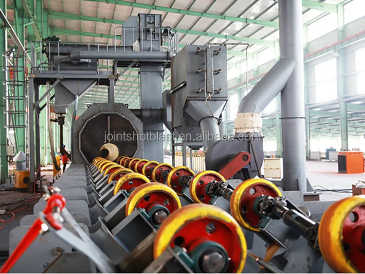 
qgw720 steel pipe sand blasting and painting equipment 