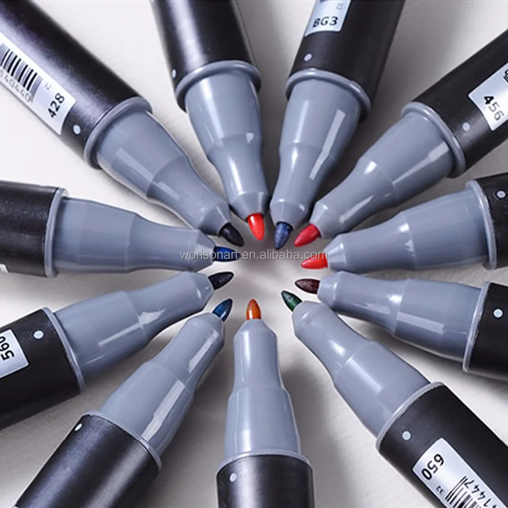 Dual Tip Art Markers,Permanent Marker Pens Perfect for Illustration Adult Coloring Sketching and Card Making