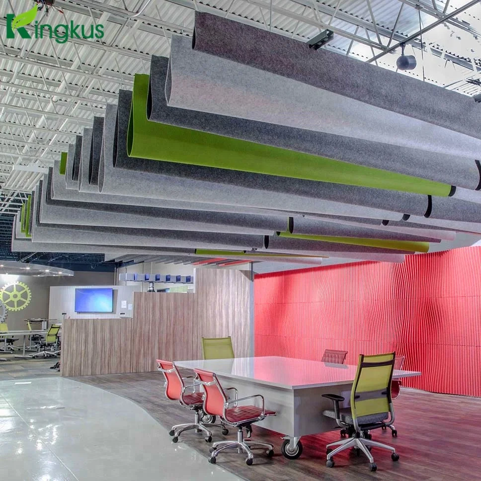 
Colorful auditorium acoustic baffles 