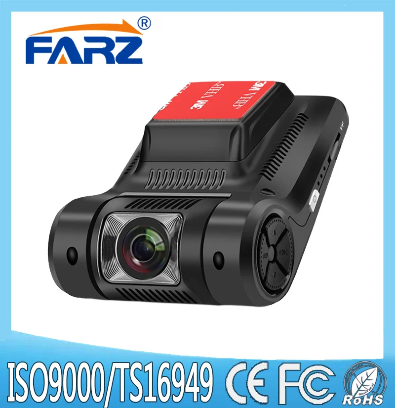 Live Tachograph 1080P Bedienungsanleitung Car Rental HD Cam DVR Two Cameras A8 Dash New 64GB Dropship
